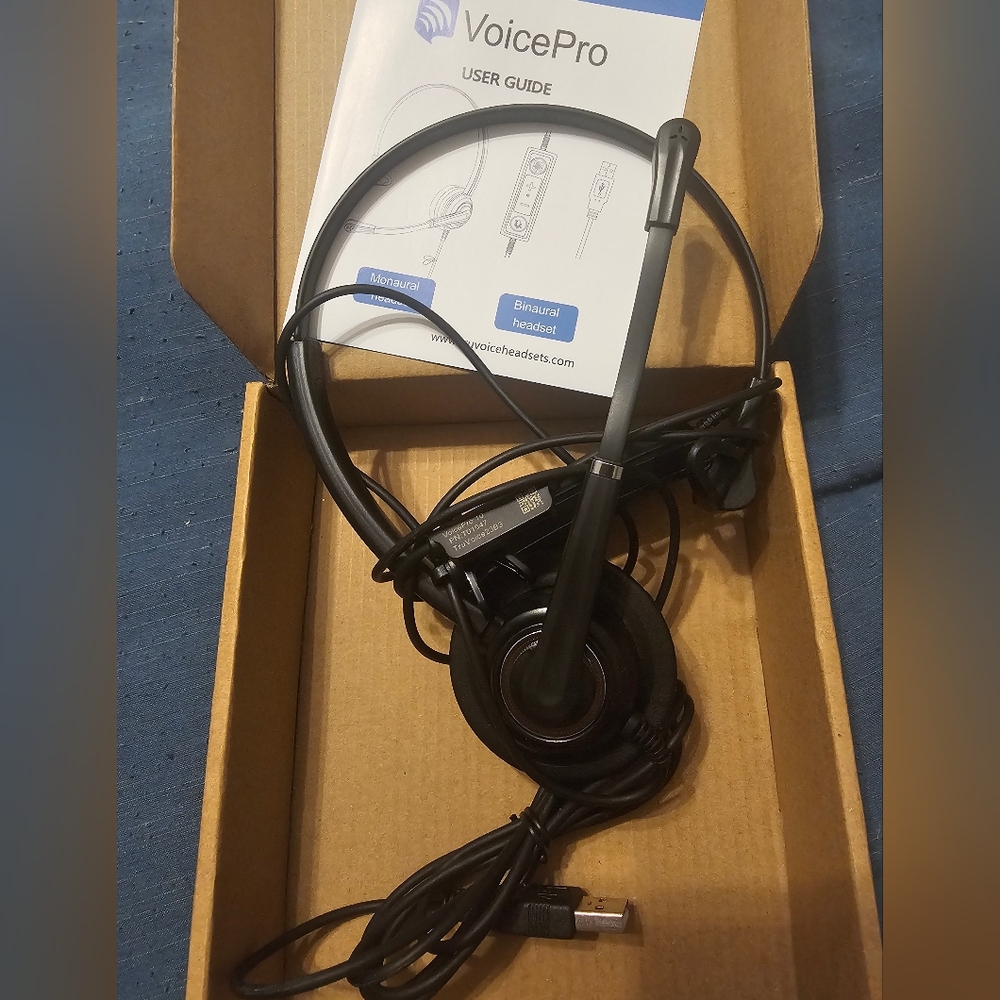 VoicePro Black On-Ear Headphones